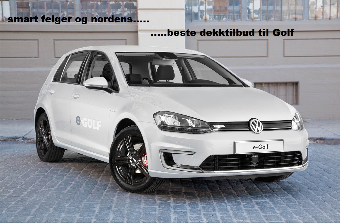 E-golf vinterhjulpakke med sorte felger